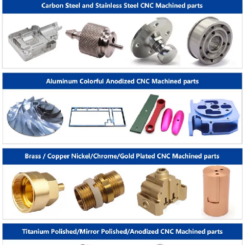 Materialoptionen für 3-Achs-CNC-Bearbeitung wie Aluminium, Edelstahl und technische Kunststoffe